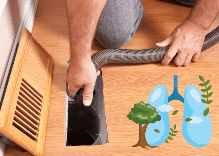 Duct sanitation, and healthy lungs graphic